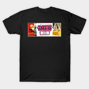 Drive-In Double Feature - Blonde Sinner & One Girl's Confession T-Shirt